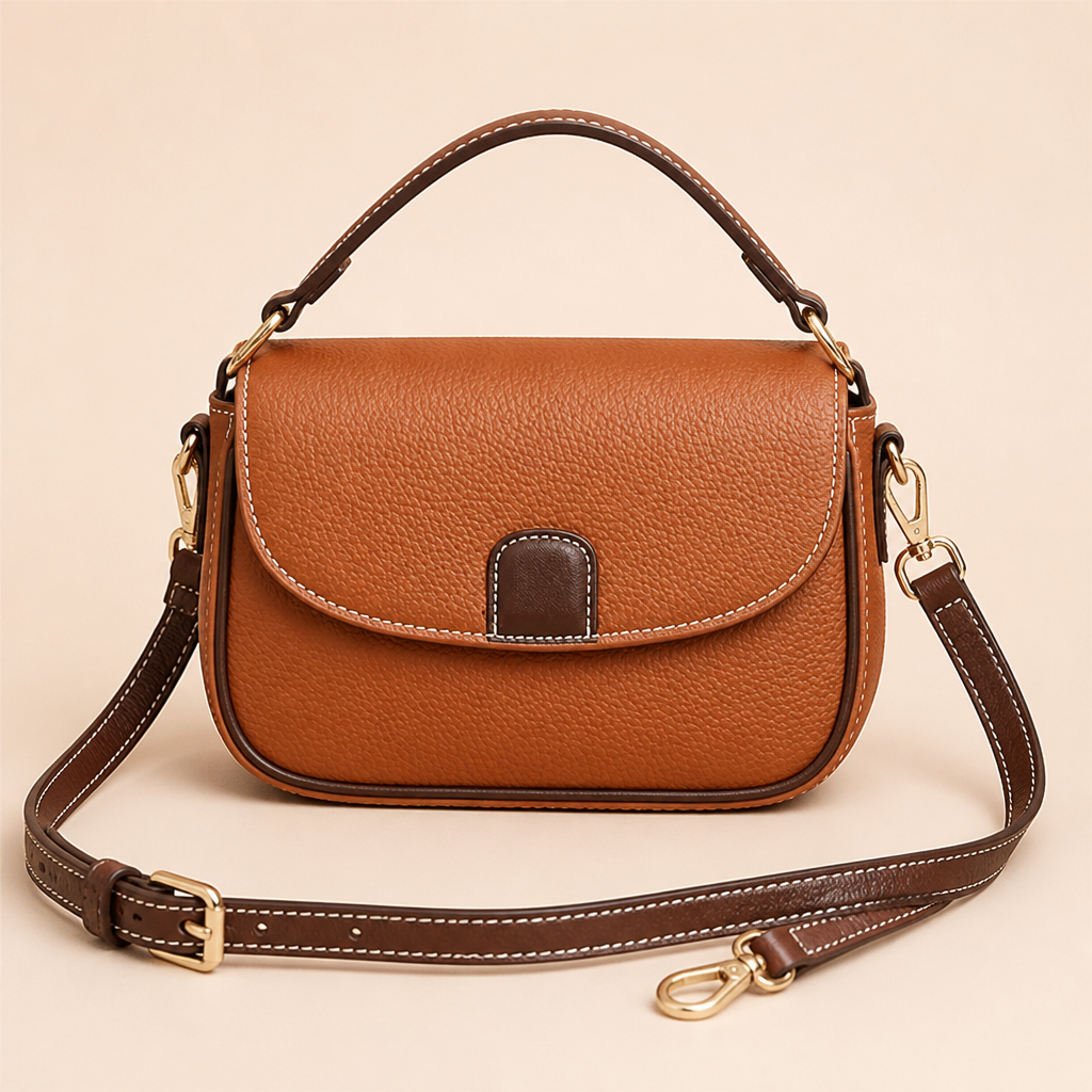 Crossbody-Tasche aus weichem Leder mit Magnetverschluss -    Zorenza