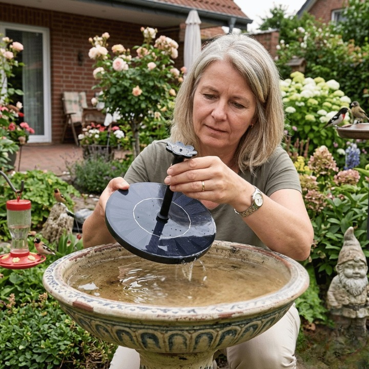 Solar-Springbrunnenpumpe mit 8 Düsenaufsätzen -    Zorenza
