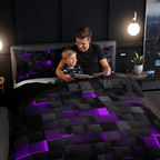 Bettwäsche mit 3D-Muster aus Mikrofaser -    Zorenza