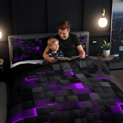 Bettwäsche mit 3D-Muster aus Mikrofaser -    Zorenza