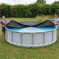 Poolabdeckung Oxford-Gewebe schwarz wetterfest mit Zugkabel -    Zorenza