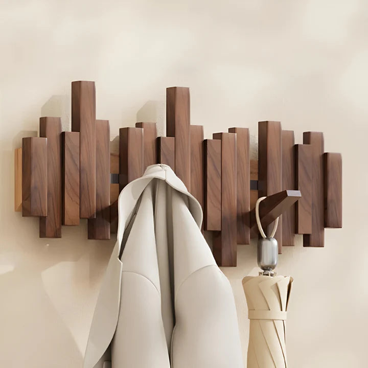 Holz-Wandhaken Piano-Stil – Ordnung für Jacken, Taschen & Accessoires -    Zorenza