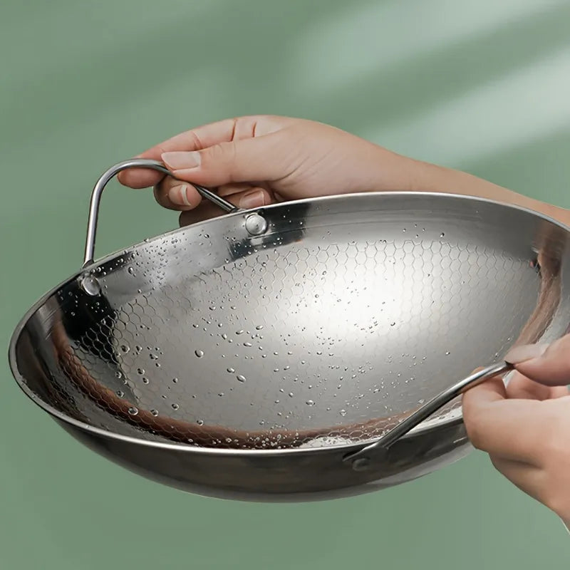 Edelstahlpfanne mit Honigwabenstruktur 29 cm -    Zorenza