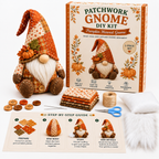 Patchwork-Wichtel Nähset – DIY Gnom zum Selbernähen, komplett mit Füllwatte & Plüschbart -    Zorenza