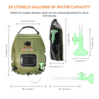 Solardusche faltbar 20 Liter mit Handpumpe -    Zorenza