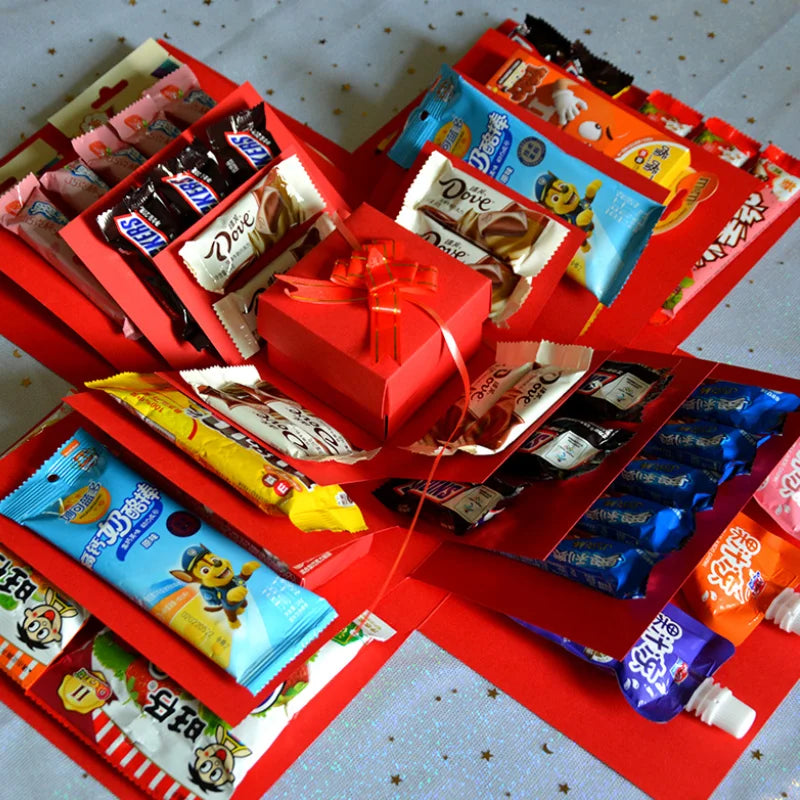 Explosive Geschenkbox 5-teilig – DIY Überraschungsbox zum Selbstbefüllen -    Zorenza