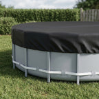 Poolabdeckung Oxford-Gewebe schwarz wetterfest mit Zugkabel -    Zorenza
