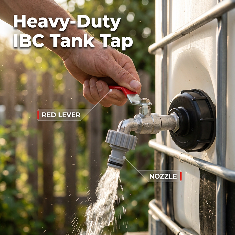 IBC Wasserhahn Messing – Präzise Durchflusskontrolle mit Schnellkupplung -    Zorenza