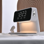 Nachttischlampe mit kabelloser Ladestation und Wecker -    Zorenza