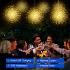 Solar-Feuerwerkslichter mit 200 LEDs - Warmweiß, Weiß, Bunt Zorenza