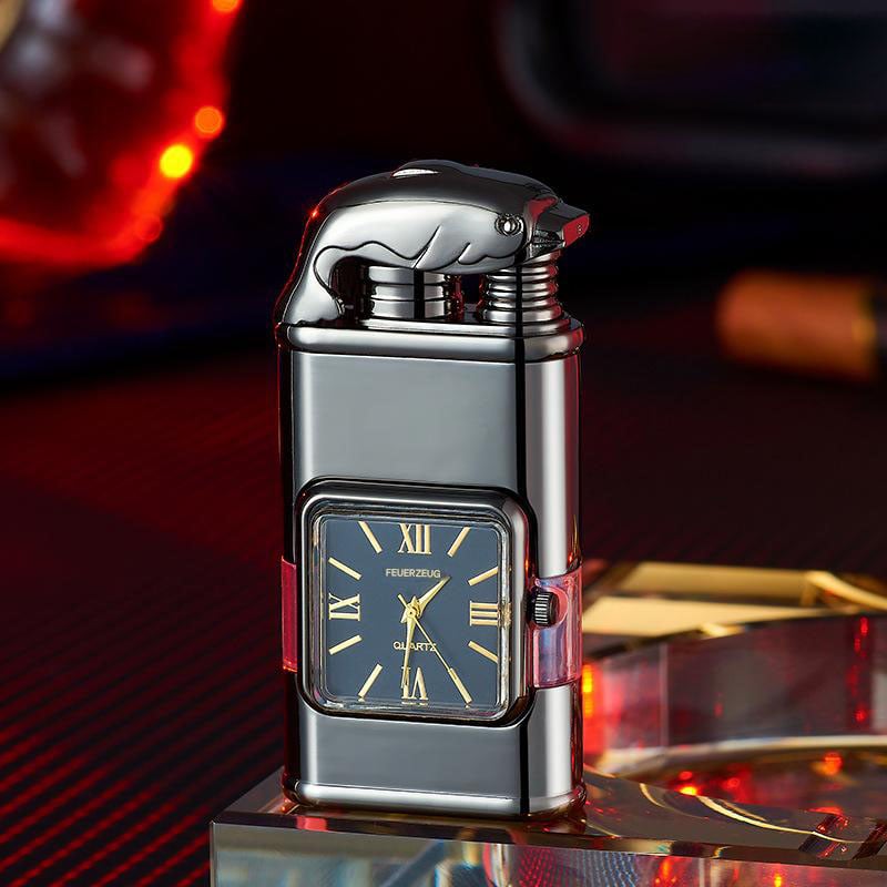 Feuerzeug mit Uhr – Vintage Design und verstellbare Flamme -    Zorenza