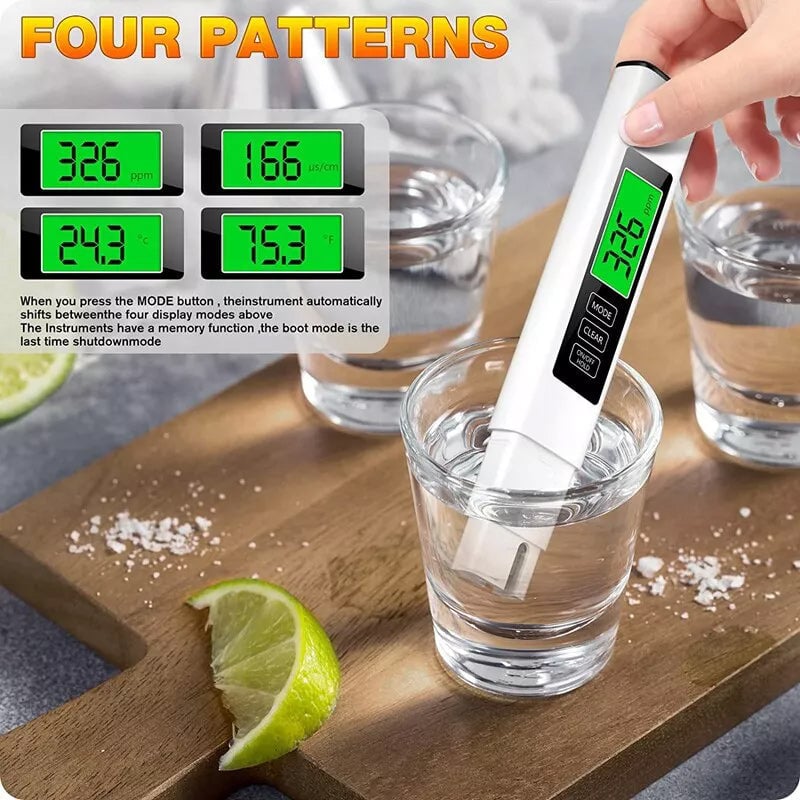 Wassertester digital 4-in-1 mit Titansonde -    Zorenza