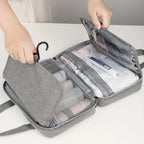 Kulturtasche zum Aufhängen mit 4 Fächern und wasserdichtem Material -    Zorenza