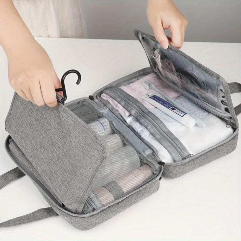 Kulturtasche zum Aufhängen mit 4 Fächern und wasserdichtem Material -    Zorenza