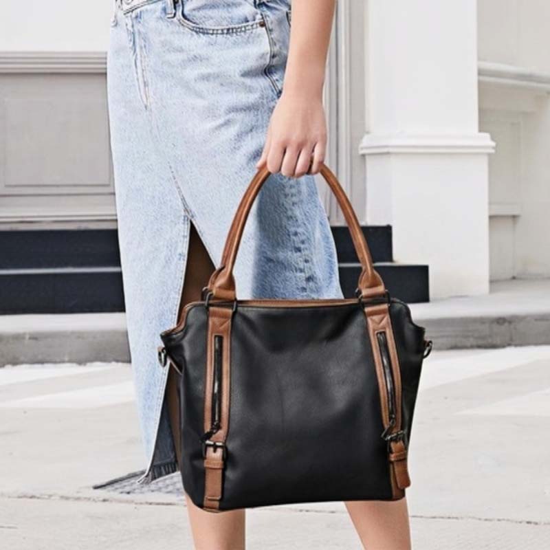 Schultertasche PU-Leder mit verstellbarem Tragegurt -    Zorenza