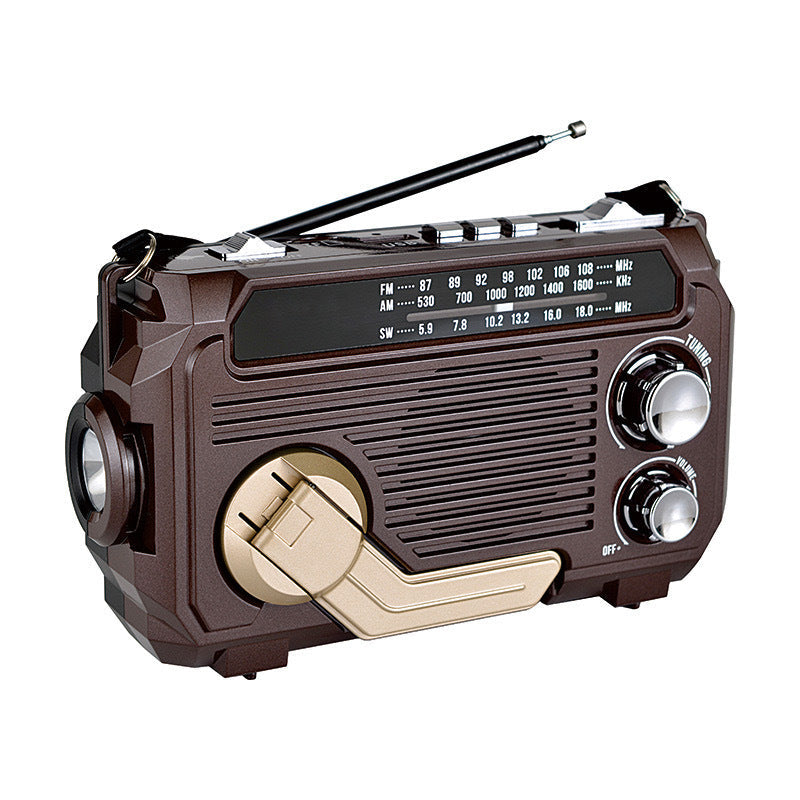 Notfallradio Solar mit Kurbel und Taschenlampe -    Zorenza