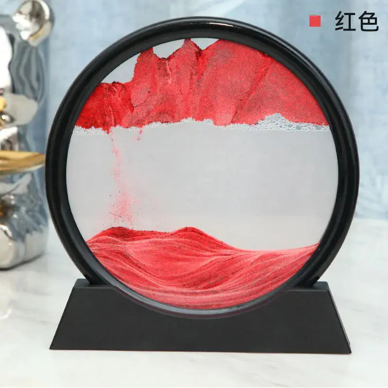 3D Sandbild aus Glas mit fließender Sandkunst Zorenza