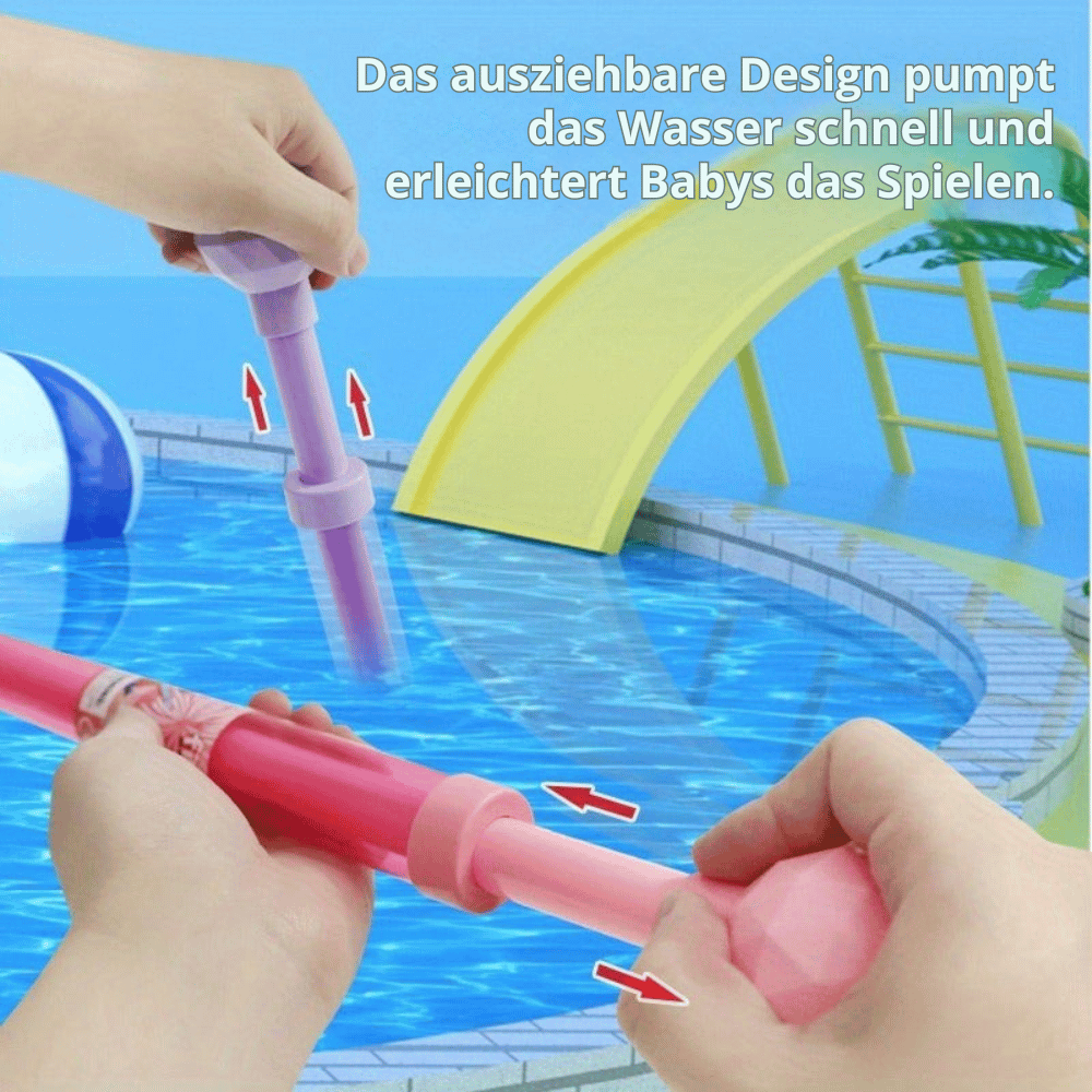 Wasserkanone Kunststoff 44,5 cm – Pumpaktion für Garten und Strand -    Zorenza