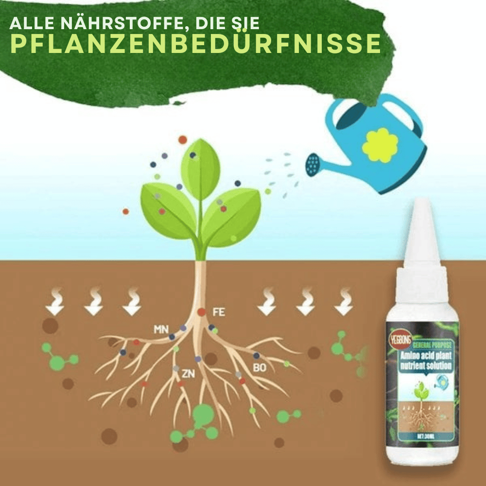Pflanzendünger flüssig 30 ml für Blüten und Wachstum -    Zorenza