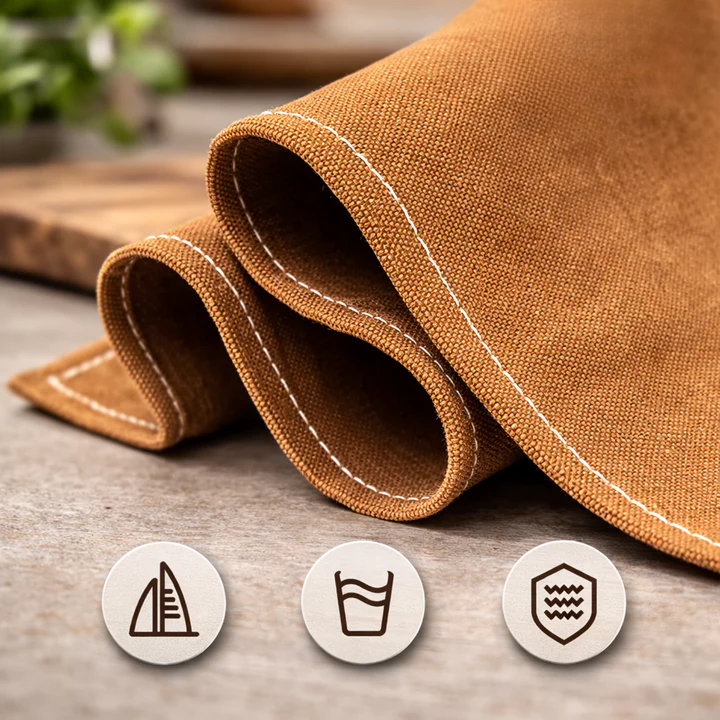 Canvas-Arbeitsschürze mit Kreuzträgern und mehreren Taschen Zorenza