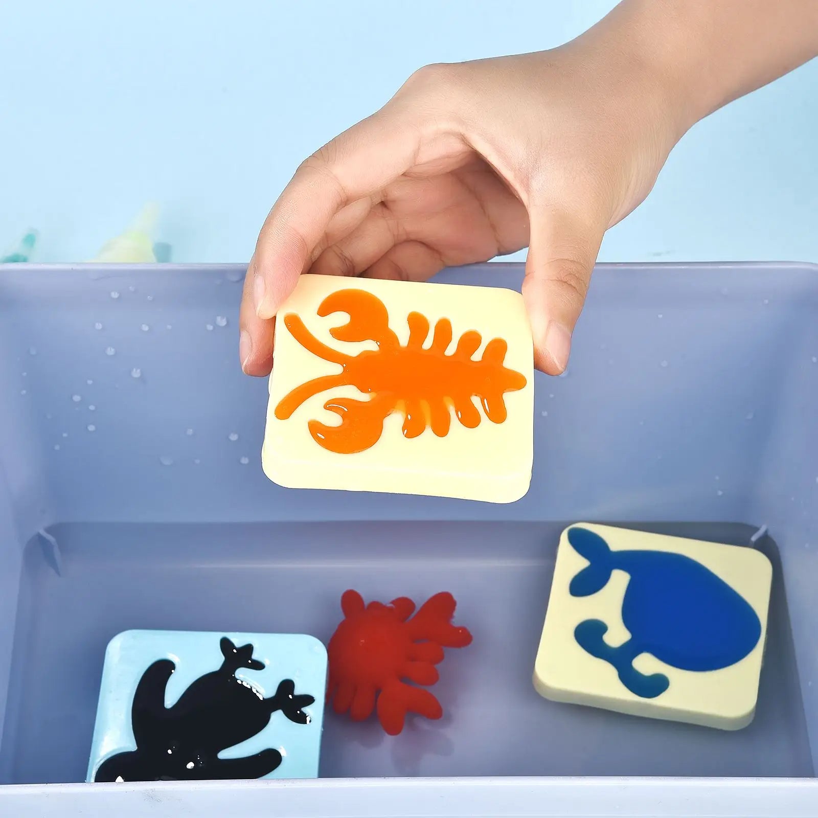 Wasser-Gelee-Kreativset mit bunten Farben und Formen -    Zorenza