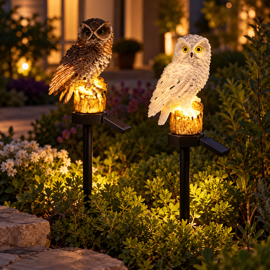 Solarleuchte Eule Garten mit Lichtsensor -    Zorenza