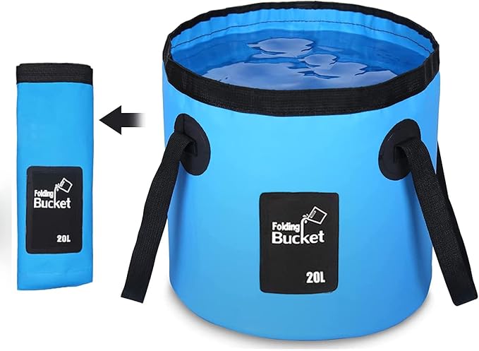 Campingdusche USB Akku mit faltbarem Wassereimer 20L -    Zorenza