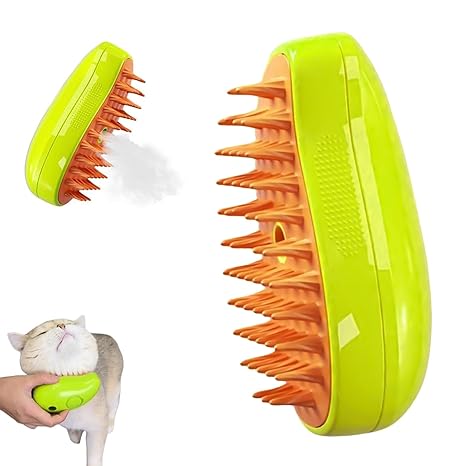 Katzenbürste mit Dampffunktion 3-in-1 – Massage und Fellpflege Zorenza