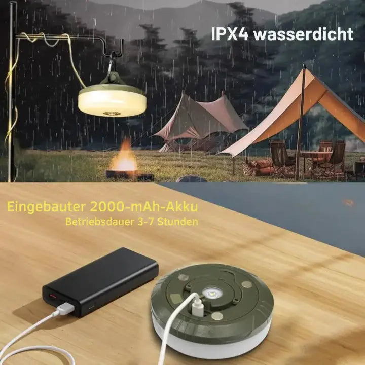4-in-1 Multifunktions-Campinglicht – Licht, Strom & Komfort Zorenza