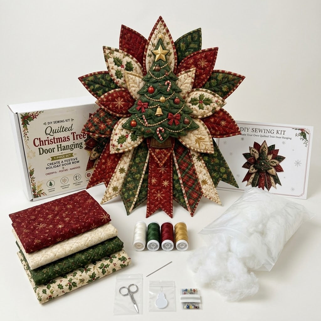Nähset Weihnachtsfigur zum Selbernähen – Stoff-Ornament für die Tür -    Zorenza