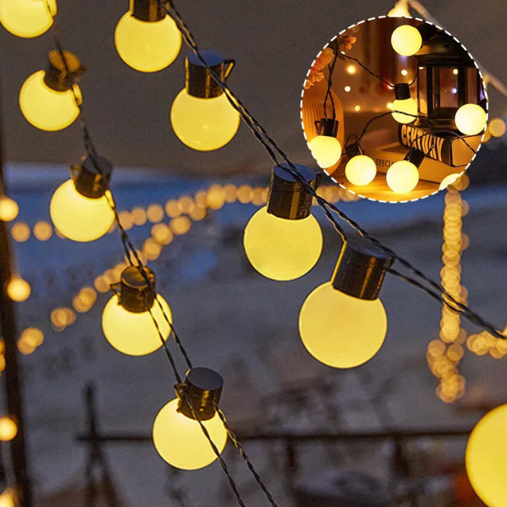 Solar-LED-Lichterkette warmweiß – wetterfest (IP65) für Garten & Terrasse -    Zorenza