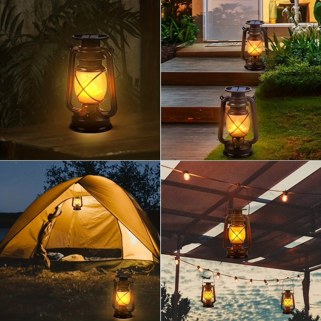 Solar LaternenVintage mit flackerndem LED-Licht -    Zorenza