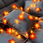 Herbstblätter-Lichterkette LED mit Ahornblättern -    Zorenza