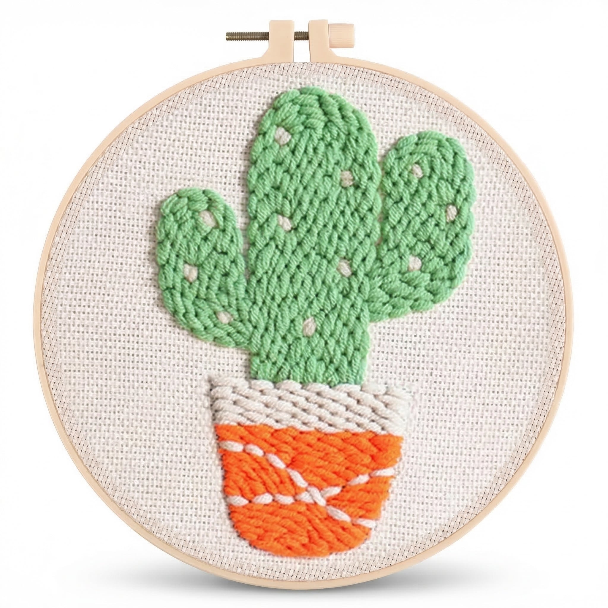 Punch Needle Set mit bunter Wolle und Stickrahmen -    Zorenza