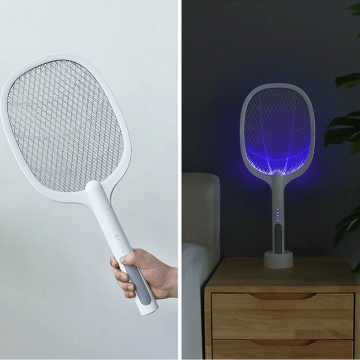 Elektrische Fliegenklatsche 2-in-1 mit LED-Falle -    Zorenza