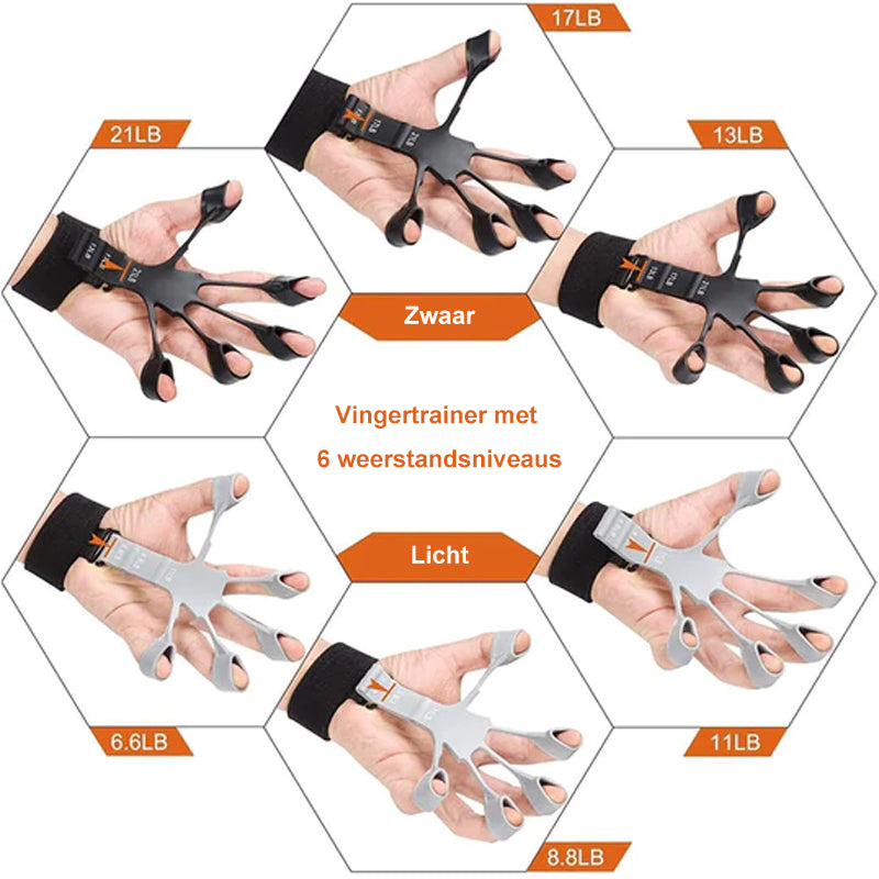 Fingertrainer mit verstellbaren Widerstandsstufen -    Zorenza
