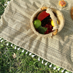 Picknickdecke mit Boho-Muster und Fransen – Polyester -    Zorenza