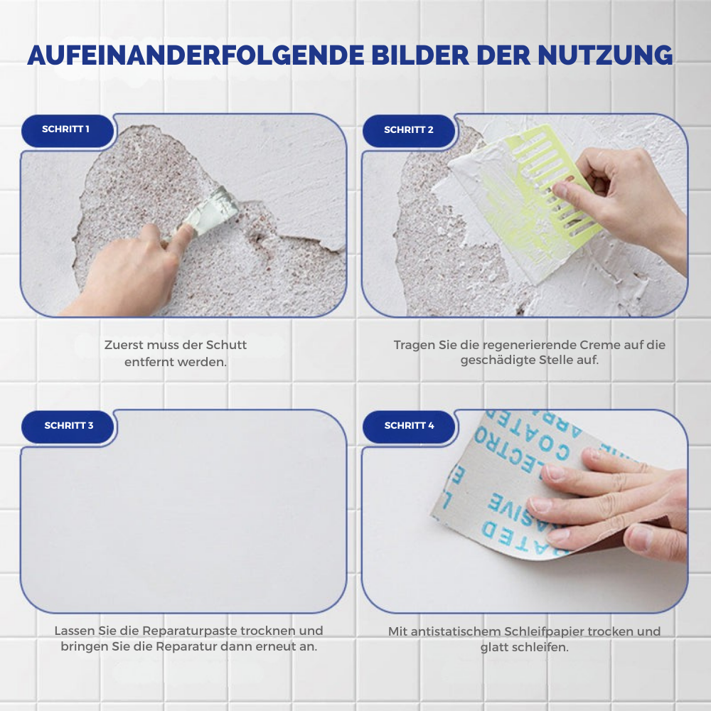Wandreparatur-Paste mit Schimmelschutz – 500g für 3-4 m² -    Zorenza