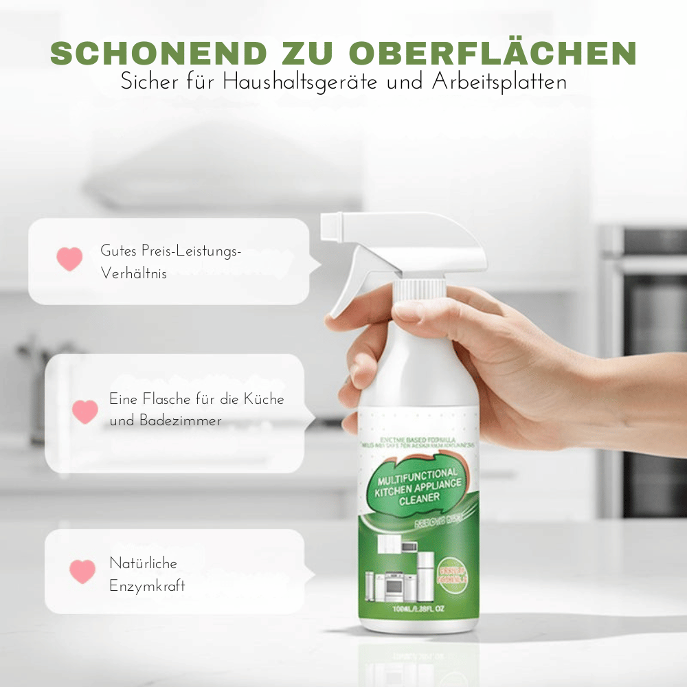Enzym-Reinigungsspray für Küche – Fettlöser und Universalreiniger -    Zorenza