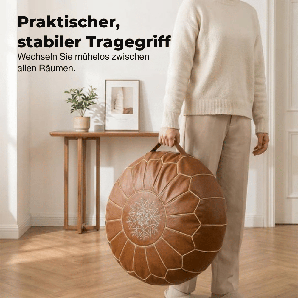 Pouf mit Stauraum und Handstickerei -    Zorenza