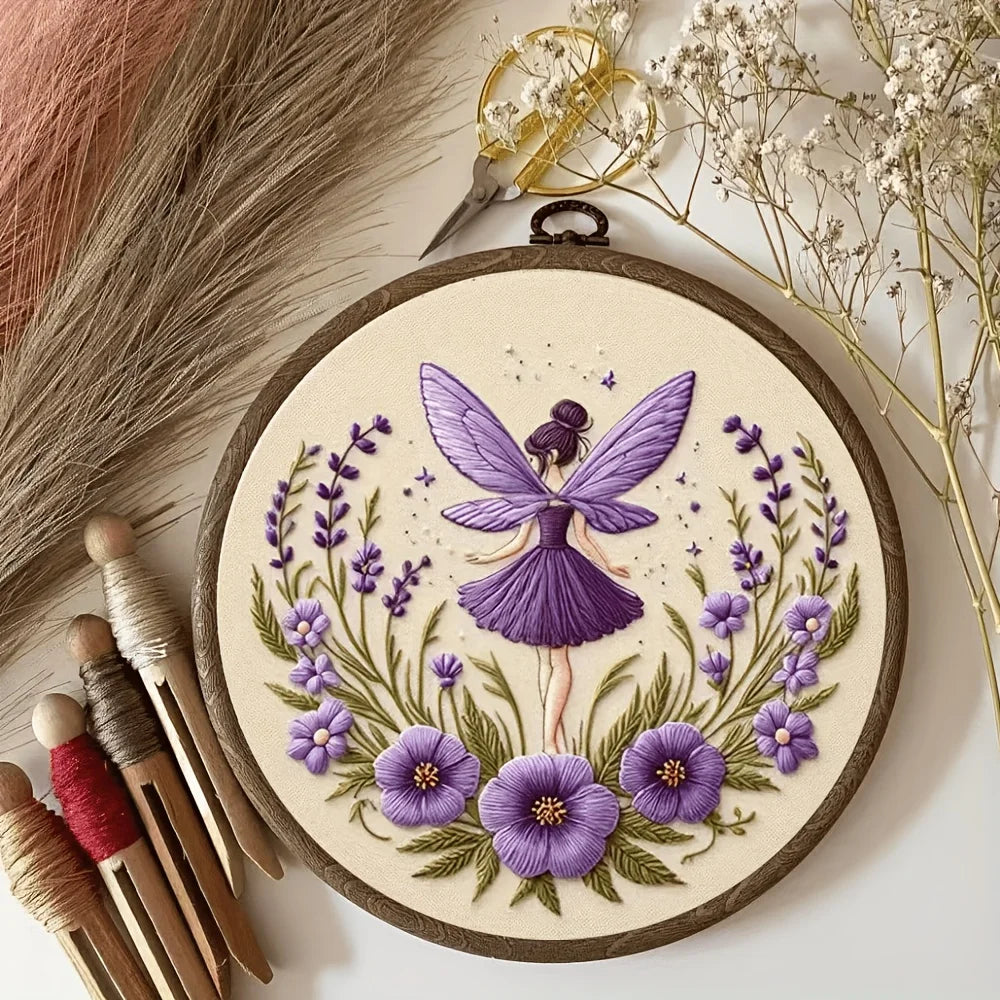 Stickset Feenmädchen – Komplettes Anfänger-Set mit Rahmen Zorenza