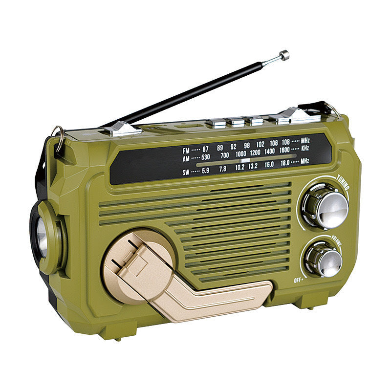 Notfallradio Solar mit Kurbel und Taschenlampe -    Zorenza