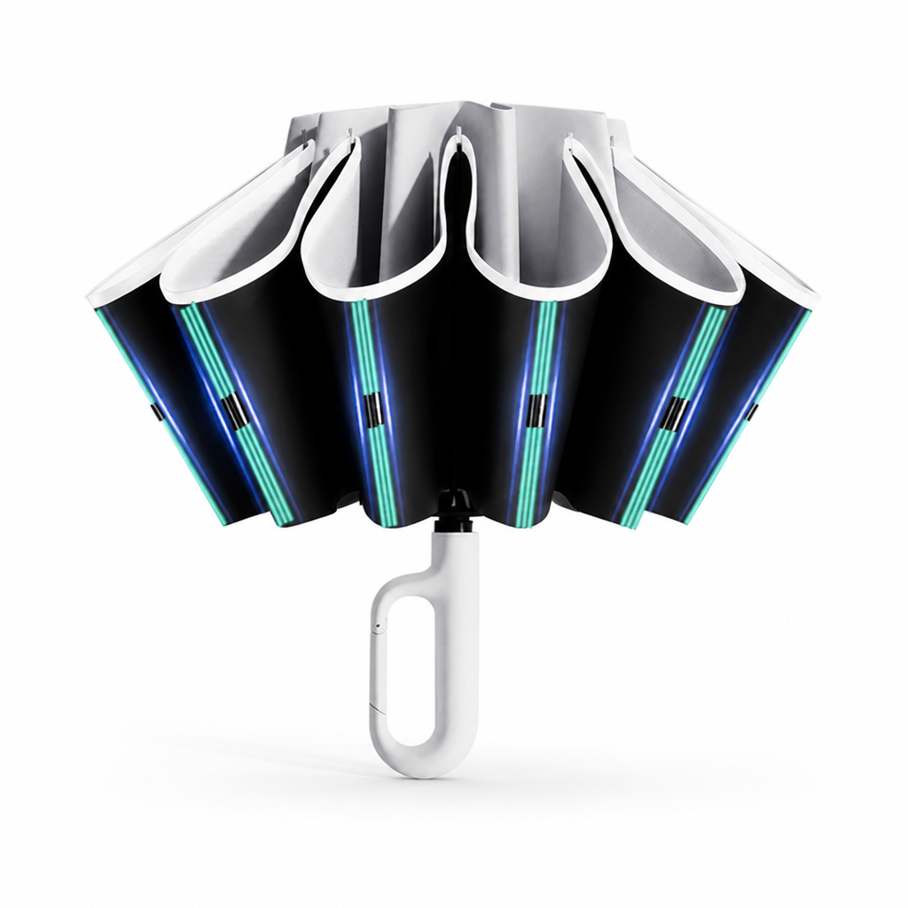 Taschenschirm automatisch winddicht mit Reflexstreifen -    Zorenza