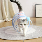 Katzen Spieltunnel mit Spiralform – Interaktives Jagdspielzeug -    Zorenza