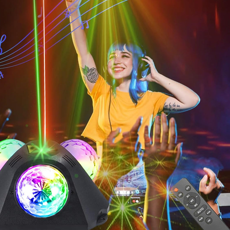 Disco-Projektor mit Laser – RGB-Lichteffekte und Stroboskop -    Zorenza