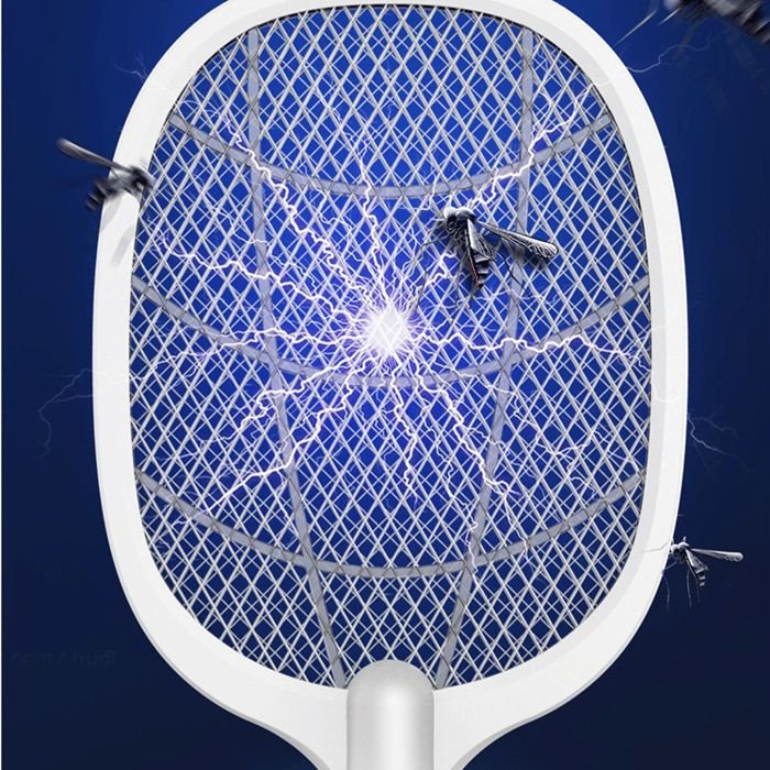 Elektrische Fliegenklatsche 2-in-1 mit LED-Falle -    Zorenza
