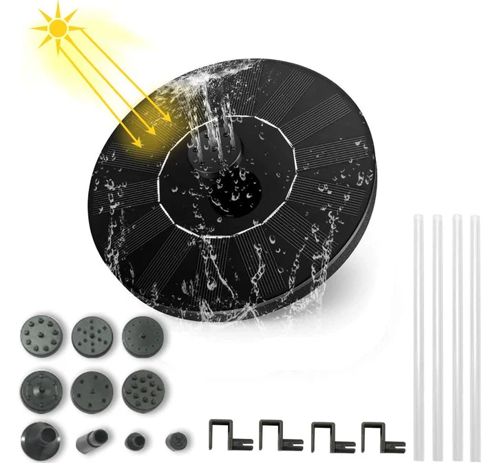 Solar-Springbrunnenpumpe mit 8 Düsenaufsätzen -    Zorenza