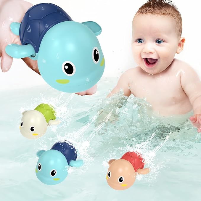 Aufzieh-Schwimmschildkröten Badespielzeug – 6er-Set Zorenza