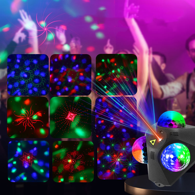 Disco-Projektor mit Laser – RGB-Lichteffekte und Stroboskop -    Zorenza
