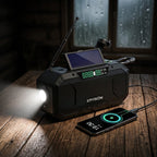 Solar-Notfallradio mit Handkurbel und Powerbank -    Zorenza